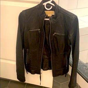 Michael Kors Black Leather Motorcycle Jacket